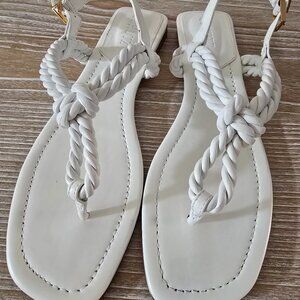 Shultz White Summer Sandals 8.5 Brand New